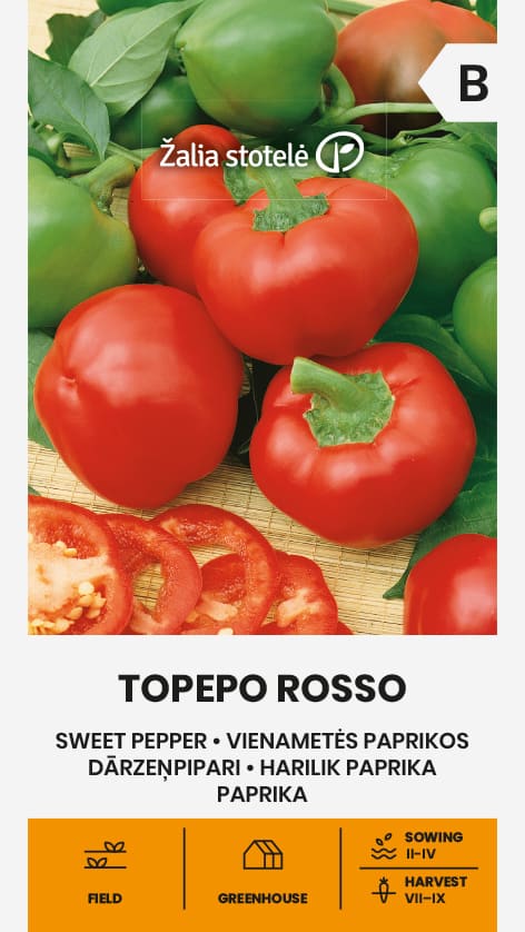 Paprika Topepo Rosso Frö