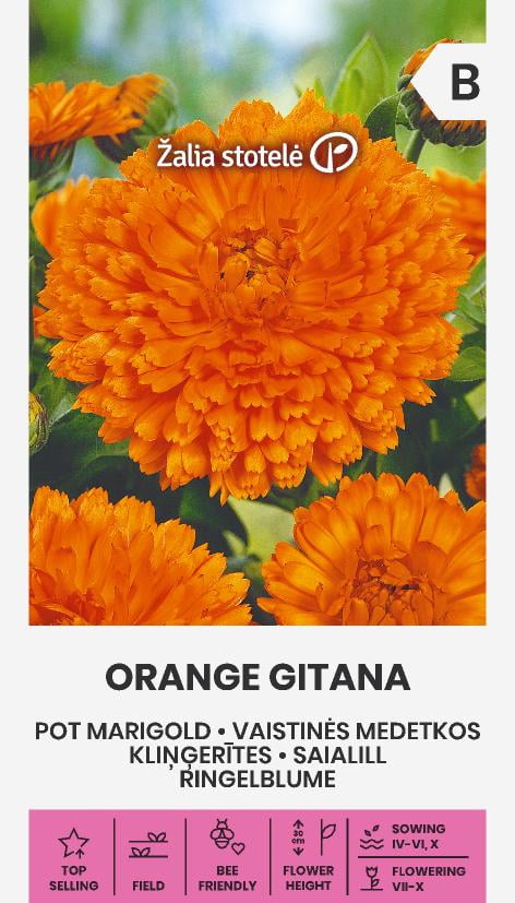 Ringblomma Orange Gitana Frö